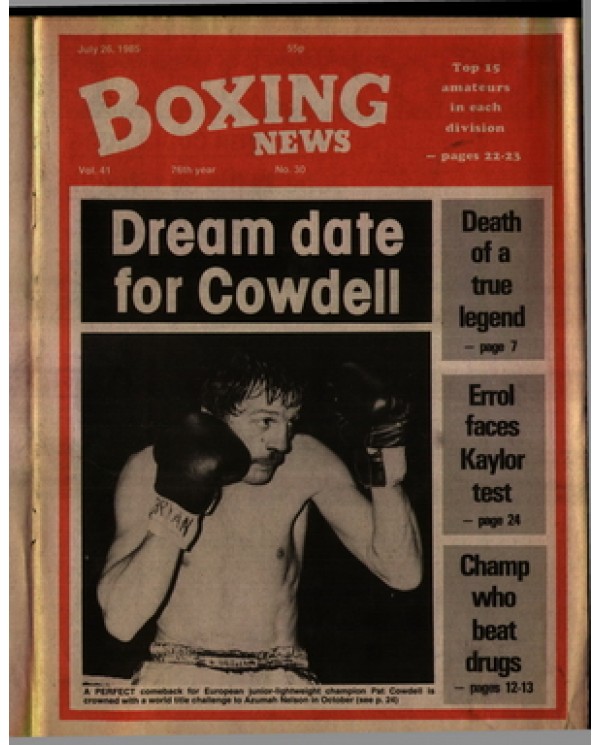 Boxing News magazine 26.7.1985 Download pdf