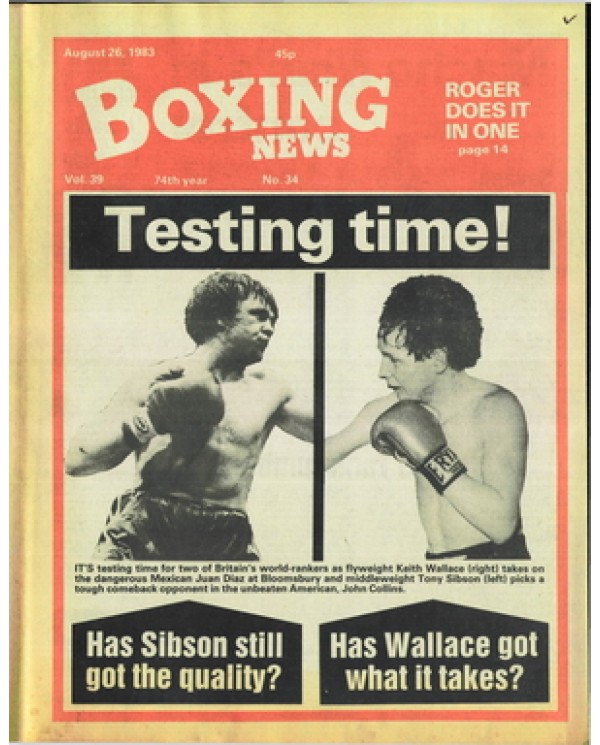 Boxing News magazine 26.8.1983 Download pdf