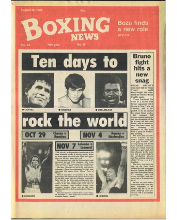 Boxing News magazine 26.8.1988 Download pdf