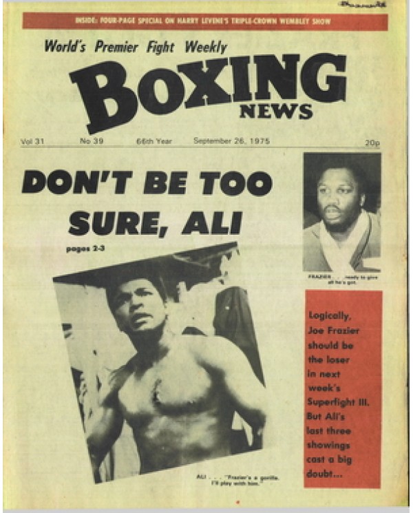 Boxing News magazine 26.9.1975 Download pdf