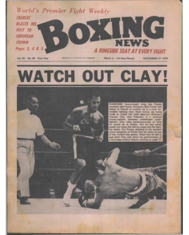 Boxing News magazine 27.11.1970 Download pdf