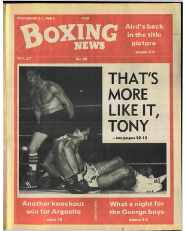 Boxing News magazine 27.11.1981 Download pdf