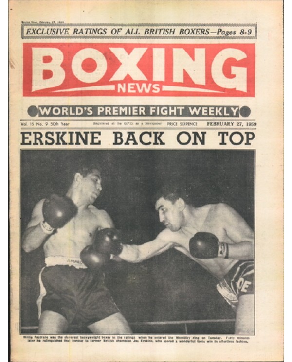 Boxing News magazine 27.2.1959 Download pdf