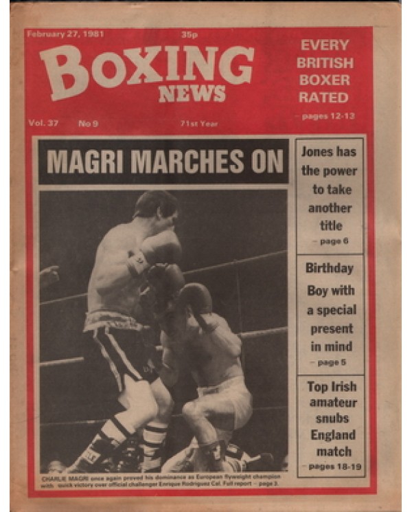 Boxing News magazine 27.2.1981 Download pdf