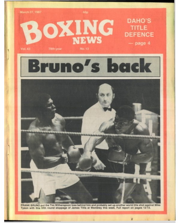 Boxing News magazine 27.3.1987 Download pdf