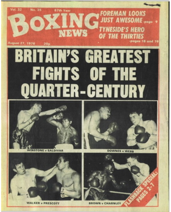 Boxing News magazine  27.8.1976 Download pdf