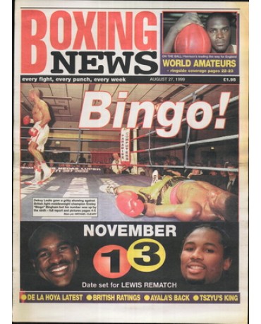 Boxing News magazine 27.8.1999 Download pdf