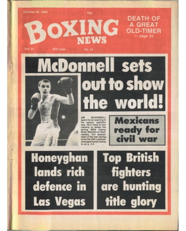 Boxing News magazine 28.10.1988 Download pdf