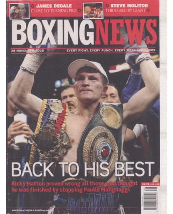 Boxing News magazine  28.11.2008  Download pdfBoxing News magazine  28.11.2008  Download pdf