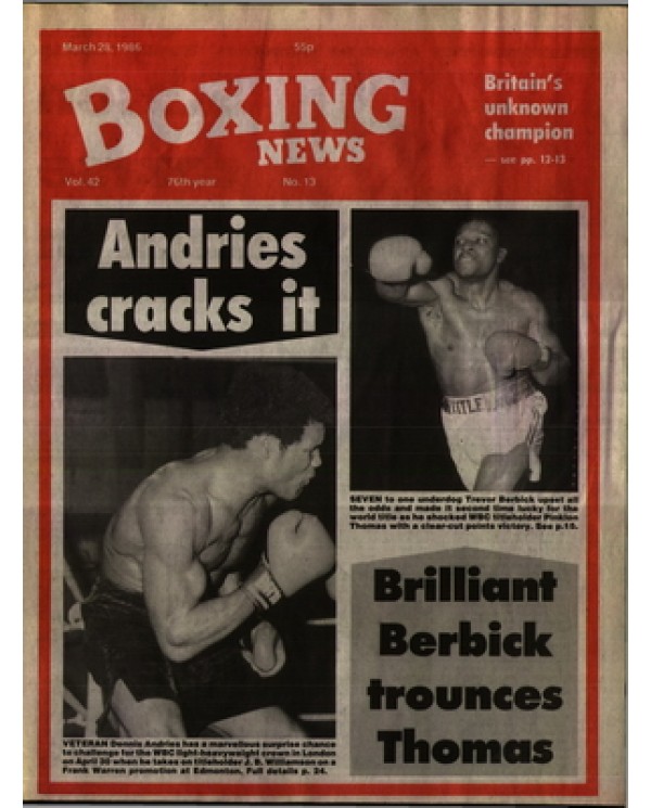 Boxing News magazine 28.3.1986 Download pdf