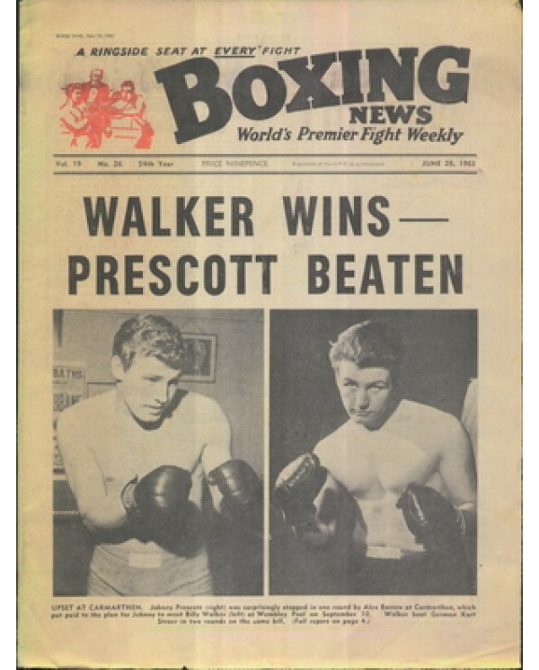 Boxing News magazine 28.6.1963 Download pdf