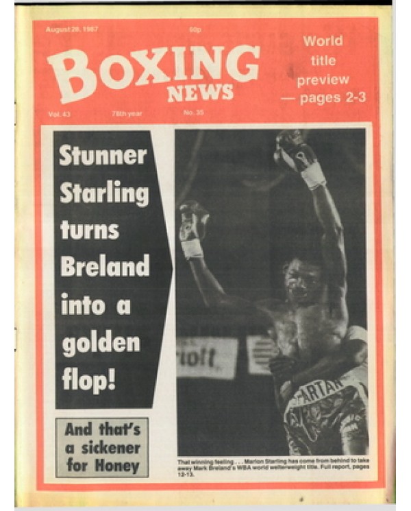 Boxing News magazine 28.8.1987 Download pdf