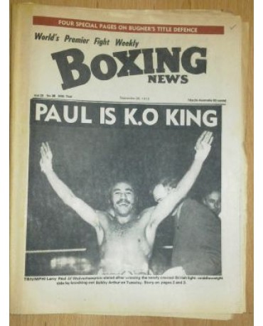 Boxing News magazine Download PDF 28.9.1973