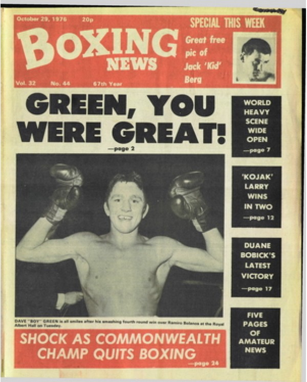 Boxing News magazine  29.10.1976 Download pdf