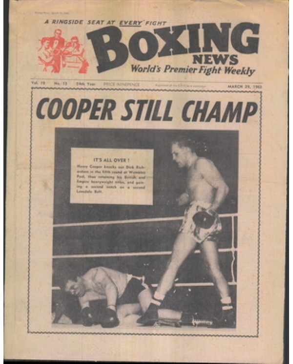 Boxing News magazine 29.3.1963 Download pdf