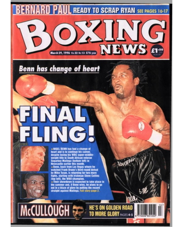 Boxing News magazine 29.3.1996 Download pdf