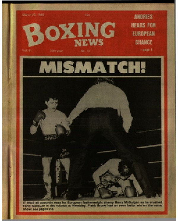 Boxing News magazine 29.3.1985 Download pdf