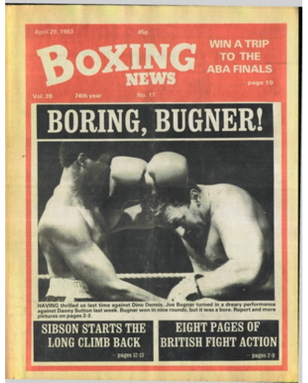 Boxing News magazine 29.4.1983 Download pdf