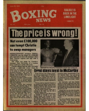 Boxing News magazine 29.6.1985 Download pdf