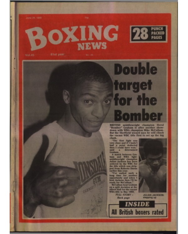 Boxing News magazine 29.6.1990 Download pdf