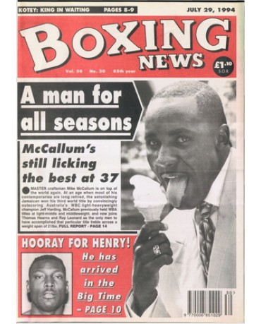 Boxing News magazine 29.7.1994 Download pdf
