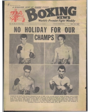 Boxing News magazine 29.7.1960 Download pdf