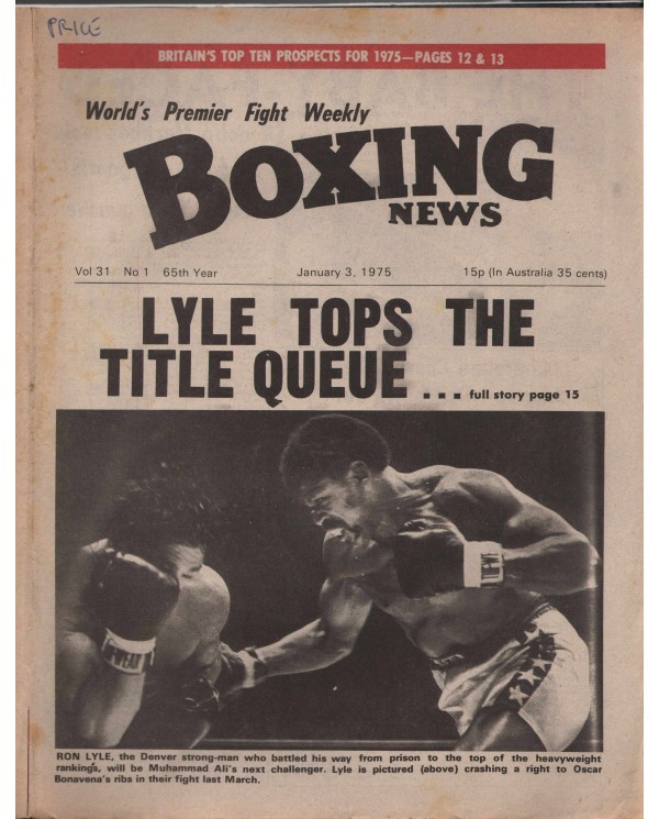 Boxing News magazine Download PDF  3.1.1975