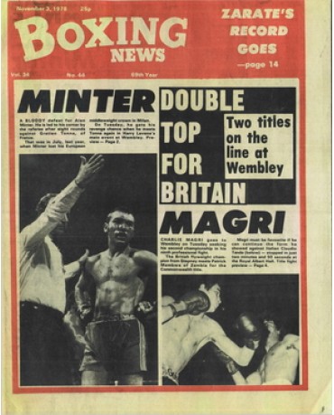 Boxing News magazine 3.11.1978 Download pdf