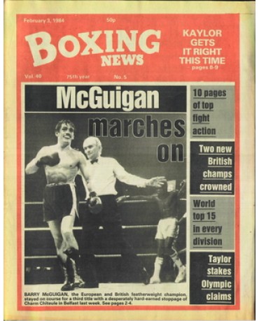 Boxing News magazine 3.2.1984 Download pdf