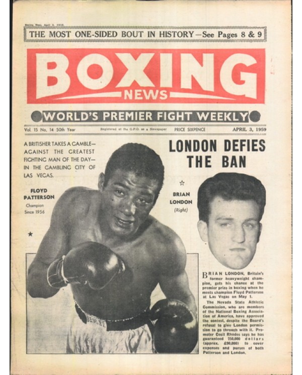 Boxing News magazine 3.4.1959 Download pdf