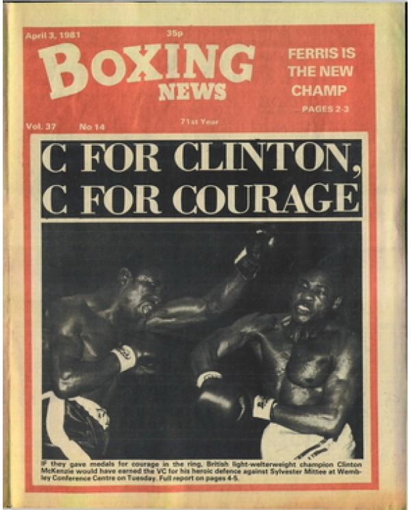 Boxing News magazine 3.4.1981 Download pdf