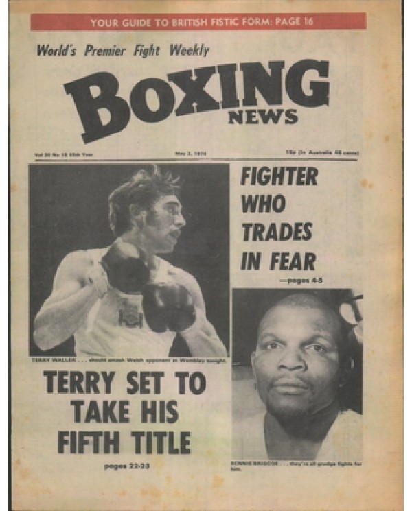 Boxing News magazine 3.5.1974  Download pdf