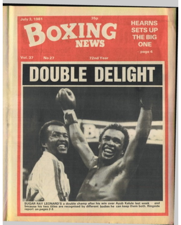 Boxing News magazine 3.7.1981 Download pdf