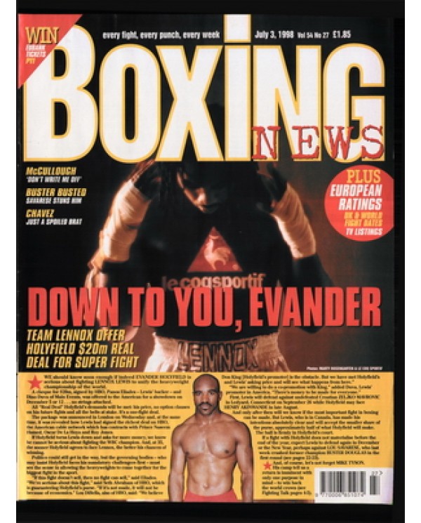 Boxing News magazine 3.7.1998 Download pdf