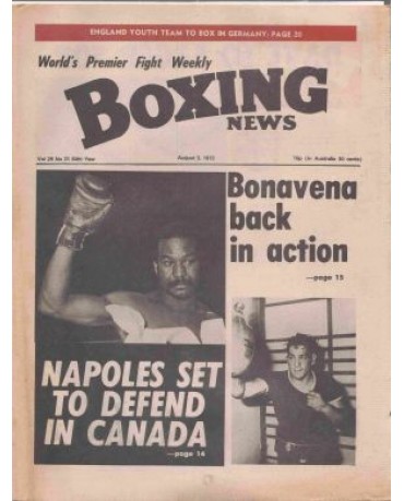 Boxing News magazine Download PDF 3.8.1973
