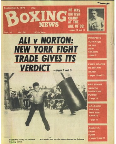 Boxing News magazine  3.9.1976 Download pdf