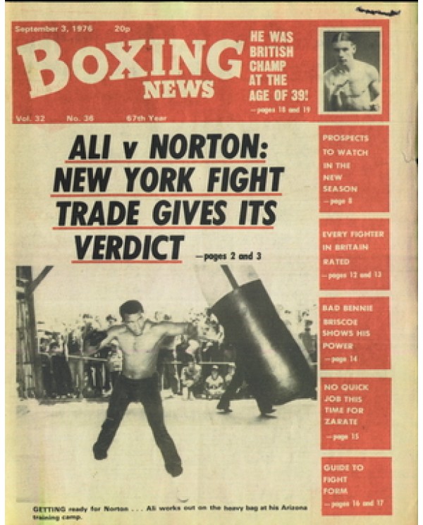 Boxing News magazine  3.9.1976 Download pdf