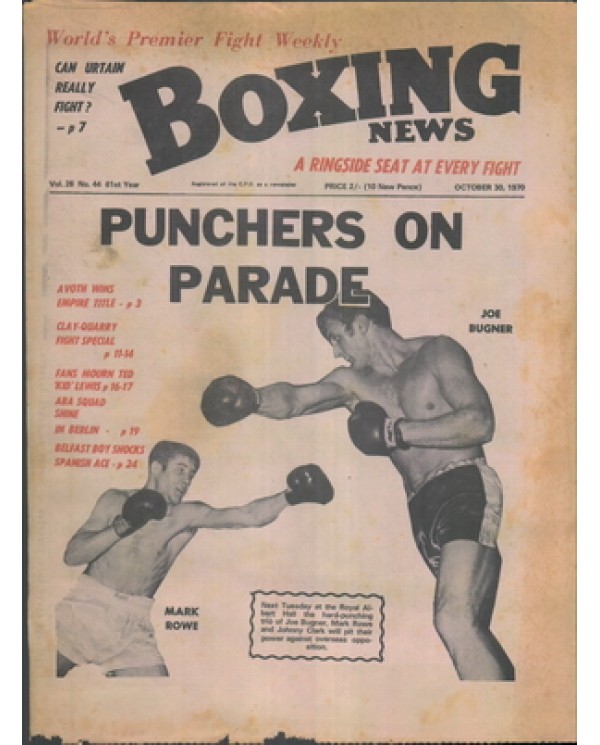 Boxing News magazine 30.10.1970 Download pdf