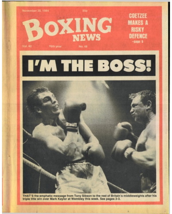 Boxing News magazine 30.11.1984 Download pdf