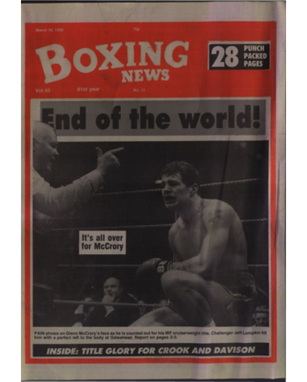 Boxing News magazine 30.3.1990 Download pdf