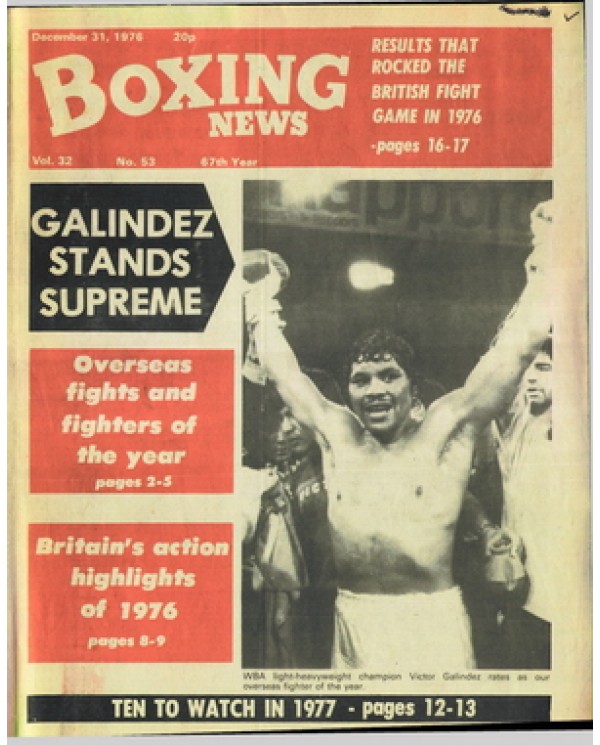 Boxing News magazine  31.12.1976 Download pdf
