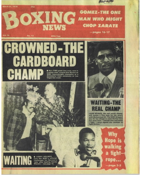 Boxing News magazine 31.3.1978 Download pdf