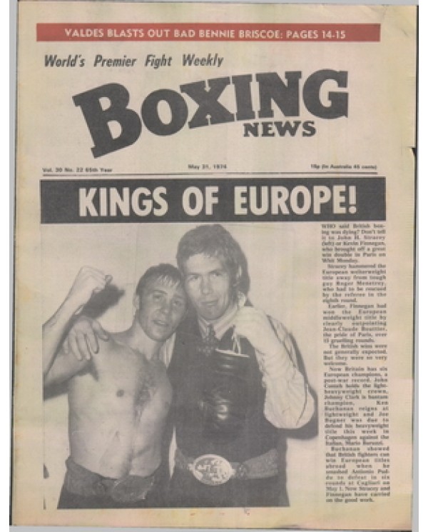 Boxing News magazine 31.5.1974 Download pdf