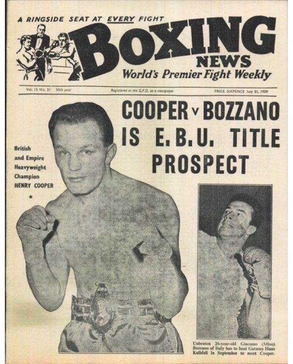 Boxing News magazin 31.7.1959 Download pdf