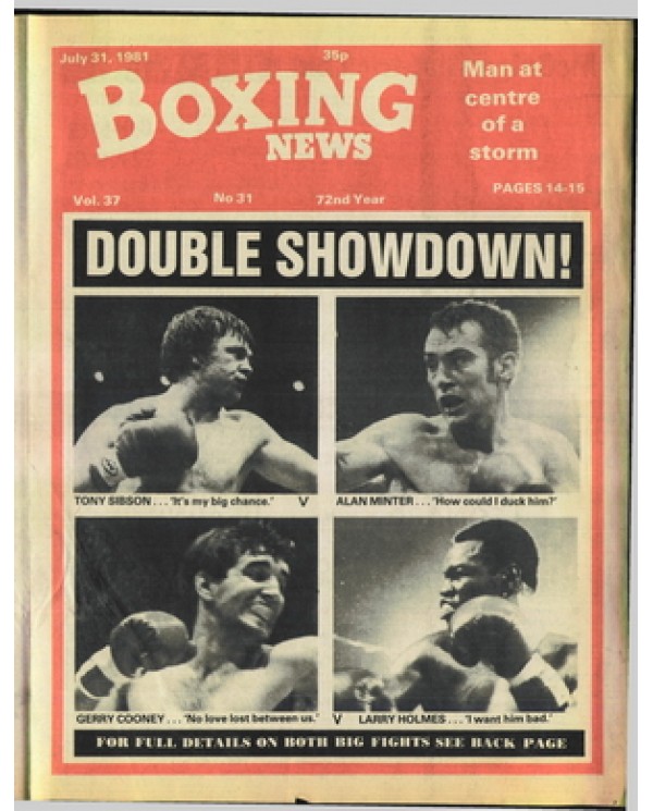 Boxing News magazine 31.7.1981 Download pdf