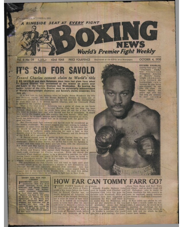 Boxing News magazine 4.10.1950 Download pdf