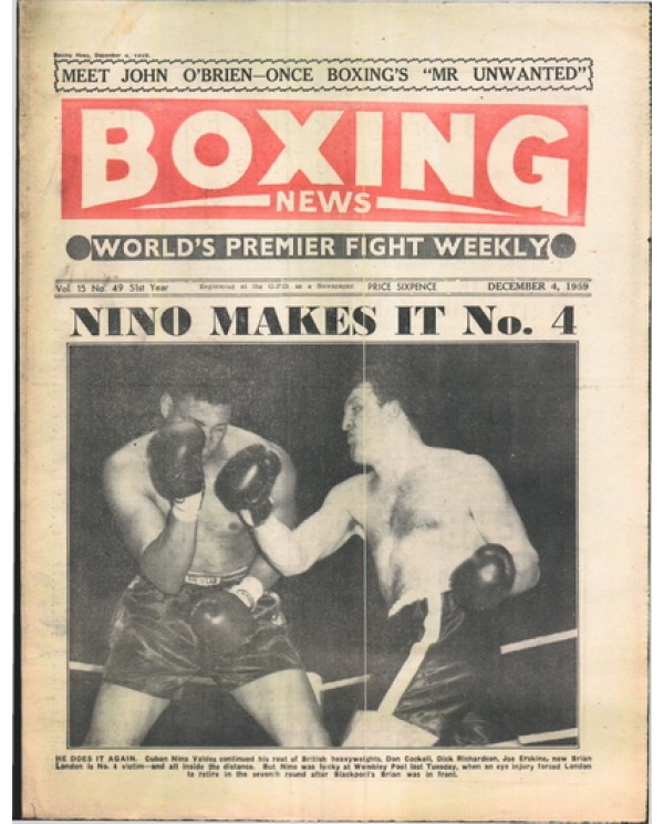 Boxing News magazine 4.12.1959  Download pdf