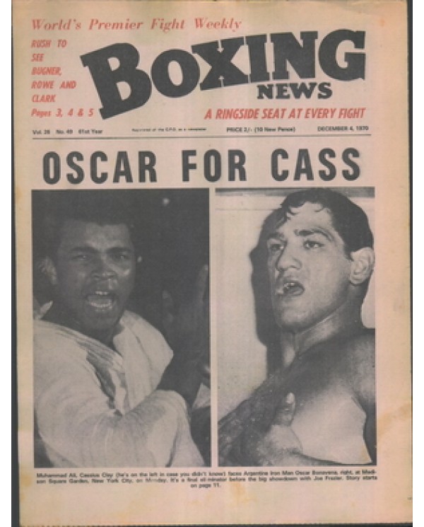 Boxing News magazine 4.12.1970  Download pdf