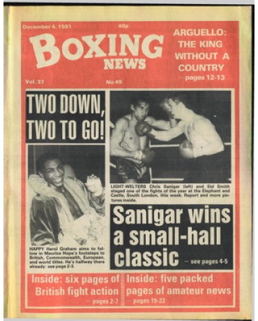 Boxing News magazine 4.12.1981 Download pdf