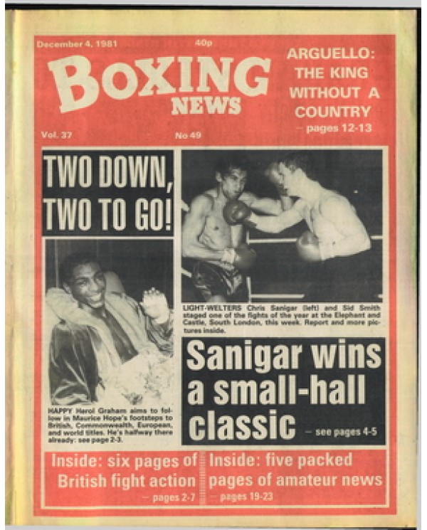 Boxing News magazine 4.12.1981 Download pdf